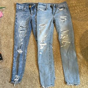 American Eagle Distressed Blue Jeans
